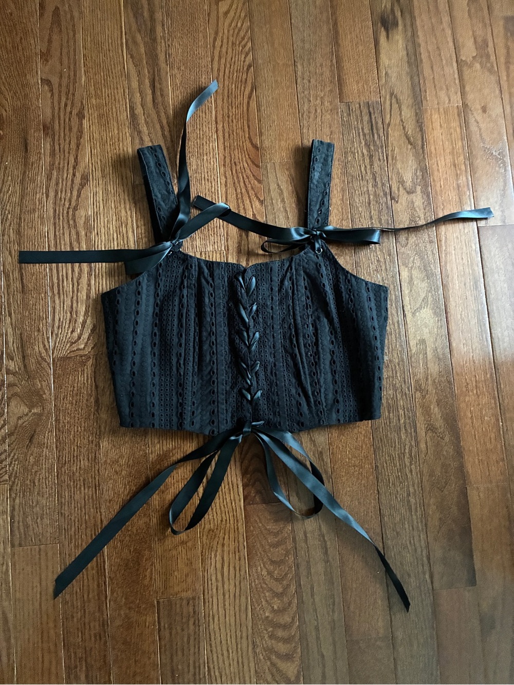 Foxblood "Yvonne" Eyelet Corset Top – Size M